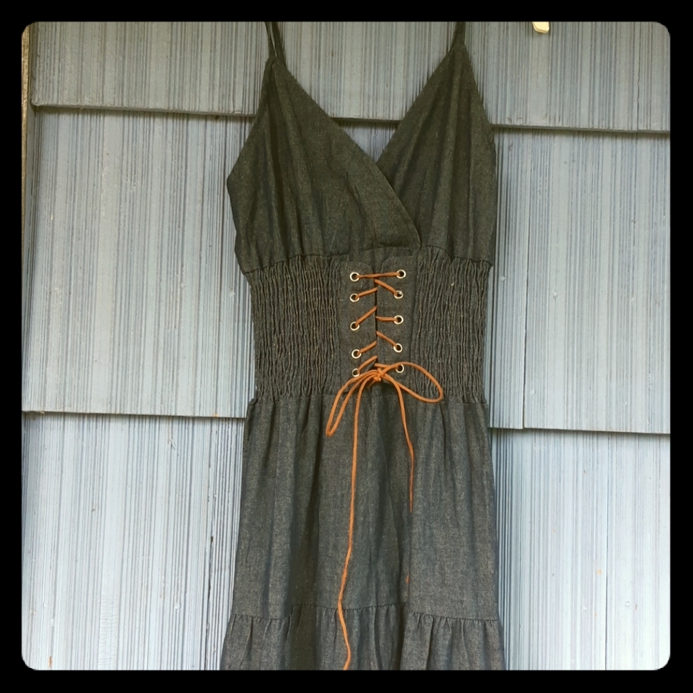 Corset Denim Maxi Summer dress
